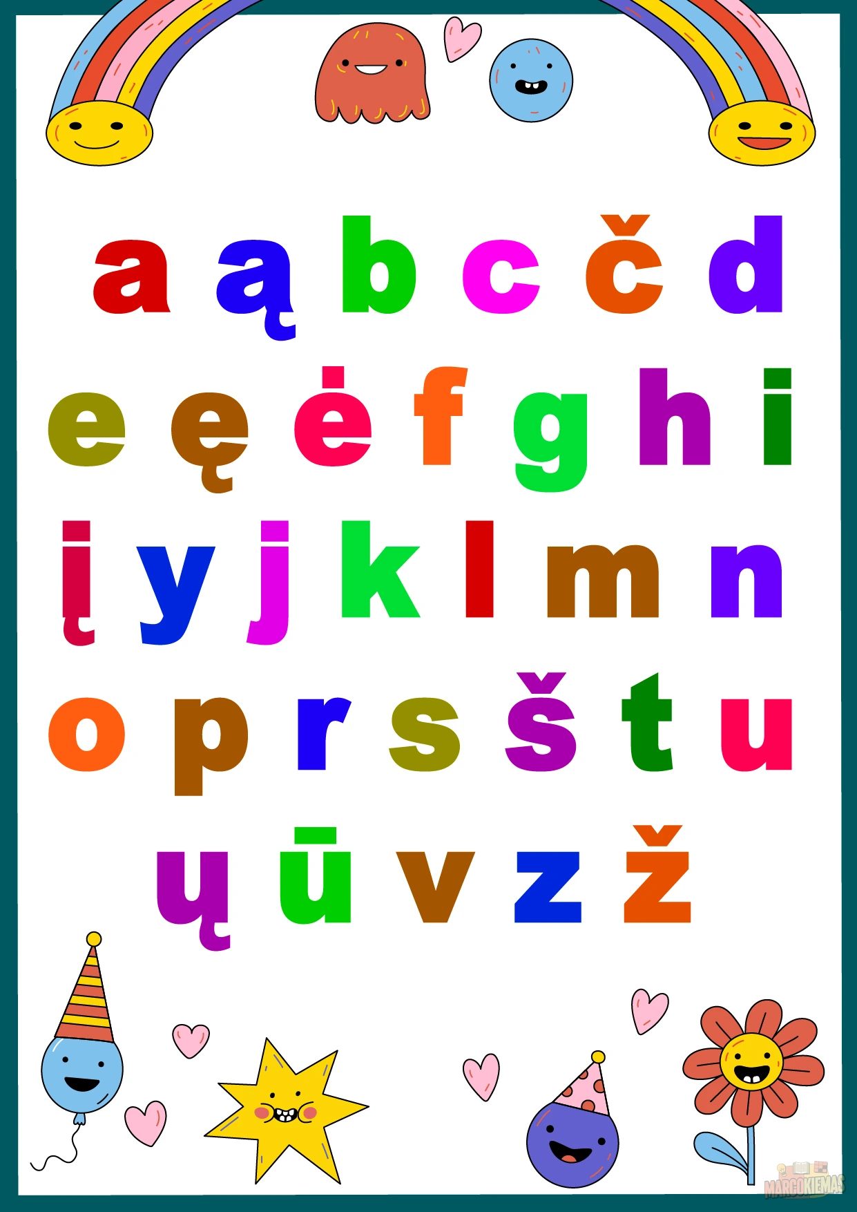 Lietuviška abėcėlė (mažosios)